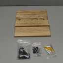 Key Holder for Wall, Decorative Key and Mail Holder with Shelf Has Large Key Hooks for Bags, Coats  Paulownia Wood Key Hanger with Mounting Hardware (9.8W x 6.7H x 4.2D) (Burnt Wood)