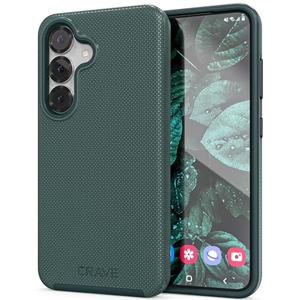 Crave Compatible with Samsung Galaxy S25 Case, Shockproof Protection Dual Layer Case for Samsung Galaxy S25 (6.2 inch) - Forest Green