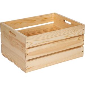 Extra Large Pine Wood Crates For Storage, Vinyl Records Storage Crates,The Storage Crates Are Made Of Pure Natural Solid Wood,Exuding Natural Pine Flavor,Unfinished Wooden Crates For Display . (1)