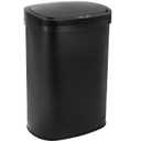 Can Garbage Can Touch Free Automatic Sensor Waste Bin Plastic Kitchen Can with Fingerprint-Resistant Lid for Home Kitchen, Set of 3 (Black)