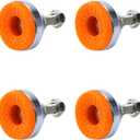 Antrader M10 Thread Adjustable Leg Leveler,2" Leveling Screw Leg,800 LB Capacity for Workbench,Machine,Cabinet & Heavy Duty Applications 4-Pack (Orange,Silver Tone)