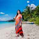 Kaftan Dresses for Women Plus Size – Beach Caftan V Neck Swimsuit Cover Ups Swimwear | Casual Mumu Moomoo Loungewear
