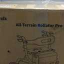 Walkers for Seniors, Rollator Walker with Seat, 12" Big Rubber Wheels All Terrain Rollator Walker with Backrest, Built-in Cable, Cup Holder, Foldable and Height Adjustment for Seniors, Gold