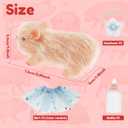 Silicone Pig Set, Realistic Pig Toys with Nursing Bottle & Headband & Apron, Reborn Interesting Silicone Animals with Clothes for Kids Boys Girls