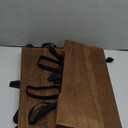 Floating Bookshelves for Wall, Rustic Wood Hanging Wall Bookshelf, Upside Down Book Shelf and Wall Mounted Bookshelves for Home Decor in Bedroom, Living Room, Carbonized, 2 Pack (16.5 in, Brown)