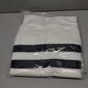 Saodimallsu Womens Striped Sweater Dress V Neck Collared Long Sleeve Slim Fit Ribbed Knit Trendy Mini Dresses (White)