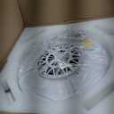 19.29'' Bladeless Ceiling Fan with Light,Modern Crystal Ceiling Fan with Remote Control,Enclosed Flush Mount Fandelier,6 Wind Speed,Dimmable LED,Black,for Bedroom Kitchen Dining Room