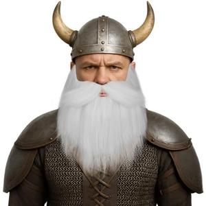 Yan Dream Men Synthetic Short Straight Cosplay Fake Beard and Mustache Halloween Party Accessory