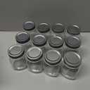 4 oz Glass Mason Jars, 12Pack Mini Glass Jars with Airtight Metal Lids, Glass Storage Containers for Overnight Oats, Jam, Jelly, Honey, Beans, Spice, Home Decor