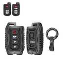 Key Fob Cover Metal Key Shells Compatible with Tocoma RAV4 Limited Camry Sequoia 4Runner Avalon Highlander XLE/Limited Tundra Corolla S Premium/Plus Corolla SE/XSE/XLE