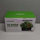 Ahopegarden Indoor Garden Hydroponics Growing System: 10 Pods Plant Germination Kit Herb Vegetable Growth Lamp Countertop with LED Grow Light - Hydrophonic Planter Grower Harvest Lettuce (Black)