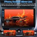Leadfan Double Din Car Stereo with Dash Cam,7 Inch Full HD Touchscreen Car Audio Receiver Support Carplay and Android Auto,Car Stereo with Bluetooth,Mirror Link,Backup Camera,FM/USB/AUX/Subwoofer