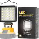 LANKA LED Work Light for Dewalt 20v Max Battery - Upgraded 48W 7200LM Cordless Work Light w/USB & Type C Charging Port 180 Adjustable Angle Portable Flood Light Flashlight, Fathers Day Presents