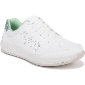Ryka Women's, Courtside Pickleball Shoe (5.5, White/Green Palm)
