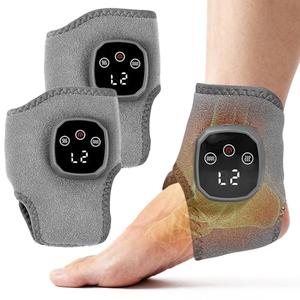 YAZHI Foot Massager 2-in-1 Warming Wrap – Relax & Renew Foot & Ankle Massager with 3 Modes & 4 Heat Levels, Portable for Home or Travel 2pack