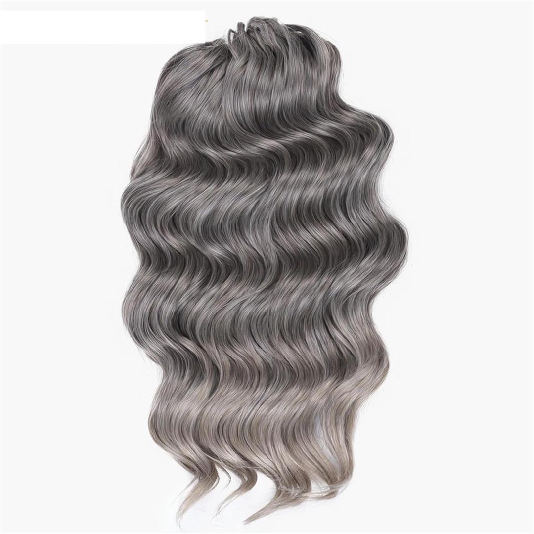 Synthetic Twist Crochet Curly Hair 16 Inch Deep Wave Braid Hair Ombre Blonde Brown Water Wave Braiding Hair Extensions (T4-56A)