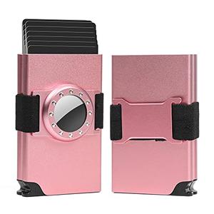 Fermido Airtag Wallet for Women Pop Up Card Holder, Twin Aluminum Womens Wallets with Credit Card Slots, Womens Double Compact Minimalist Metal Wallet for Women