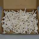 Unittype 100 Pack Plastic Pegboard Hooks 4 Inch Suitable for 1/4 and 1/8 Pegboard Pegboard Accessories for Garage, Office, Kitchen, Store (Ivory White)