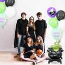 HOUSE OF PARTY 50PCS Halloween Cauldron Foil Balloons - 30" Cauldron Halloween Balloons Arch Kit Balck Green Balloon for Birthday Halloween Party Decorations