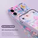 for iPhone 11 Case, Slim Silicone Anti Fingerprint Anti Scratch Microfiber Lining Phone Cover for iPhone 11 6.1 inch, Flower Purple