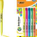 BIC BLP51WASST Brite Liner Highlighter, Chisel Tip, Assorted Colors, 5/Set