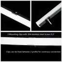 THMOOTHER 10-Pack 3.3FT 1Meter V Shape LED Strip Aluminum Channel Diffuser System, Extruded Alu Track Milky Cover with Corner Connector and Mounting Kit,Easy Cut and Installed Curved Lens Profile