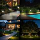 Solar Lights Outdoor, Motion Sensor Outdoor Solar Spotlights Waterproof, Outside Wall Lights, Outdoor Lights Solar Powered for Garden/Patio/Yard/Lawn/Backyard, Warm Yellow Light, 2 Packs