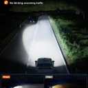 Nilight H11/H9/H8 Bulbs, 800% Brighter, Super Bright Halogen Replacement Bulb 6500k White, Plug and Play, Pack of 2