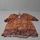 Qearal Womens Casual V Neck 3/4 Sleeve Boho Floral Printed Loose Short Mini Summer Beach Dress,XXL