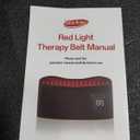 Morfone Red Light Therapy Belt, Cordless Infrared Light Therapy Pad for Body Heating Vibration Rechargeable Waist Wrap with Controller/Timer, 660nm&850nm, for Back Shoulder Muscle Pain Relief, Black 