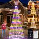 Led Outdoor Christmas Tree, 12 ft Prelit Christmas Tree, Smart Outside Christmas Tree Light Show App Control with Lights Color Changing Sync APP & Remote Control Christmas Trees Lighting (2025 New)