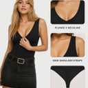 TRENLIVER Womens Sexy Plunge Deep V Neck Thong Bodysuit Backless Sleeveless Tank Top Body Suit Going Out Summer Tops 2026 Black M