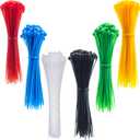 4 Inch Thin Zip Ties (Tying Length 2.8"), 120pcs Clear Nylon Cable Ties, 6 Multi-colors