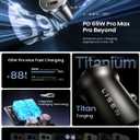 LISEN 69W Mini Cigarette Lighter Adapter Car Charger USB C Fast Charging, 12V Cigarette Lighter USB Car Charger Fast Charging Adapter, for iPhone 17 Pro Max 16 15 14 13 12 Plus Mini, Samsung S26 S25