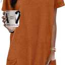 KISSMODA Woman Lightweight Dress with Hood Short Summer Pullovers with Pockets Long Tunics Top for Leggings (XXL)
