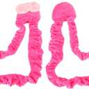 Mipcase 2pcs Pink Cartoon Monitor Cover for Desktop PC Elastic Dustproof Protective Sleeve Anti-Static Computer Monitor Case Suitable for Home and Office