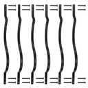 50-Pack Curve Aluminum Balusters for Deck Railing, 29.5"x1" Staircase Baluster with Screws, Spondles for Outdoor Stair Porch (Shiny Black)