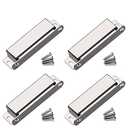 WOOCH Door Magnetic Catch - 90lb High Magnetic Stainless Steel Heavy Duty Catch for Kitchen Bathroom Cupboard Wardrobe Closet Closures Cabinet Door Drawer Latch (3.7 in Silver, 4-Pack)
