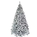 7.5 ft. Unlit Premium Snow Flocked Hinged Artificial Christmas Tree with Metal Stand
