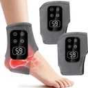 Foot Advanced Triple Method Massager for Neuropathy and Plantar Fasciitis, Cordless Foot Massager with Heat and Vibration, Portable for Home Travel UseGray 2pcs