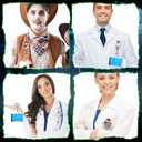 Geyoga 6 Pcs Halloween Badge Reels Cowboy Ghost Glow in The Dark Funny Western Spooky Retractable Badge Holder Glitter ID Tag Reel with Alligator Clip Gifts for Halloween Holiday Office Favors