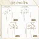 4 PCS Gold & Silver Bride Wedding Hair Pins  Pearl Bridal Hair Pieces with Flower Design, Rhinestone Decorative Hair Clips for Women  Wedding, Prom & Special Occasion Hair Accessories