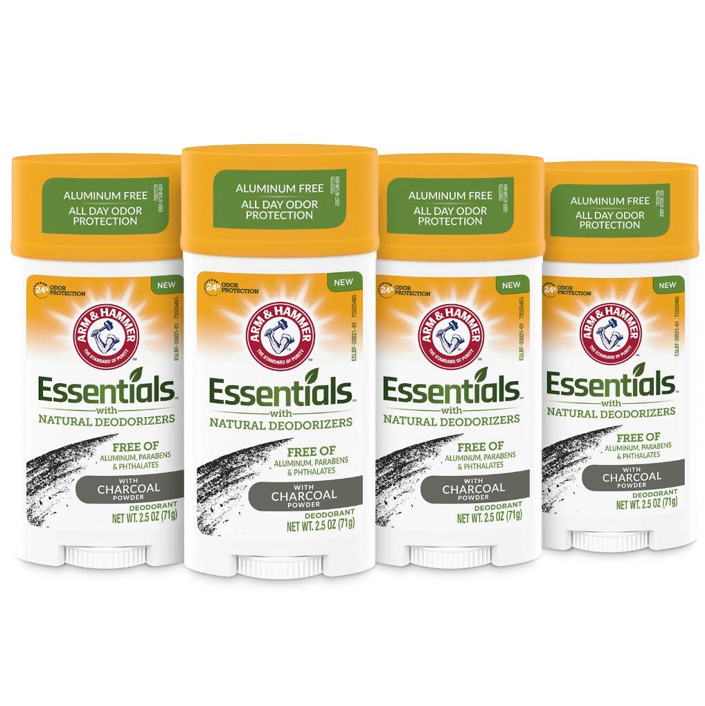 Arm & Hammer Essentials Charcoal Deodorant 4-Pack (2.5 Ounce (Pack of 4))