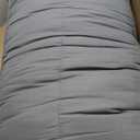 Nestl 3 Piece Quilted Down Alternative Comforter Oversized King Size With 2 Pillow Shams - All Season Black/Grey Duvet Insert With Corner Tabs