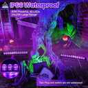 Upgraded 4 Pack 40W Blacklight Bar, IP66 Waterproof LED Black Light with Plug+Switch+6ft Cord, Each Light Up 24x24ft, for Outdoor, Glow Party, Halloween, Body Paint, Bedroom, Classroom, Stage Lighting