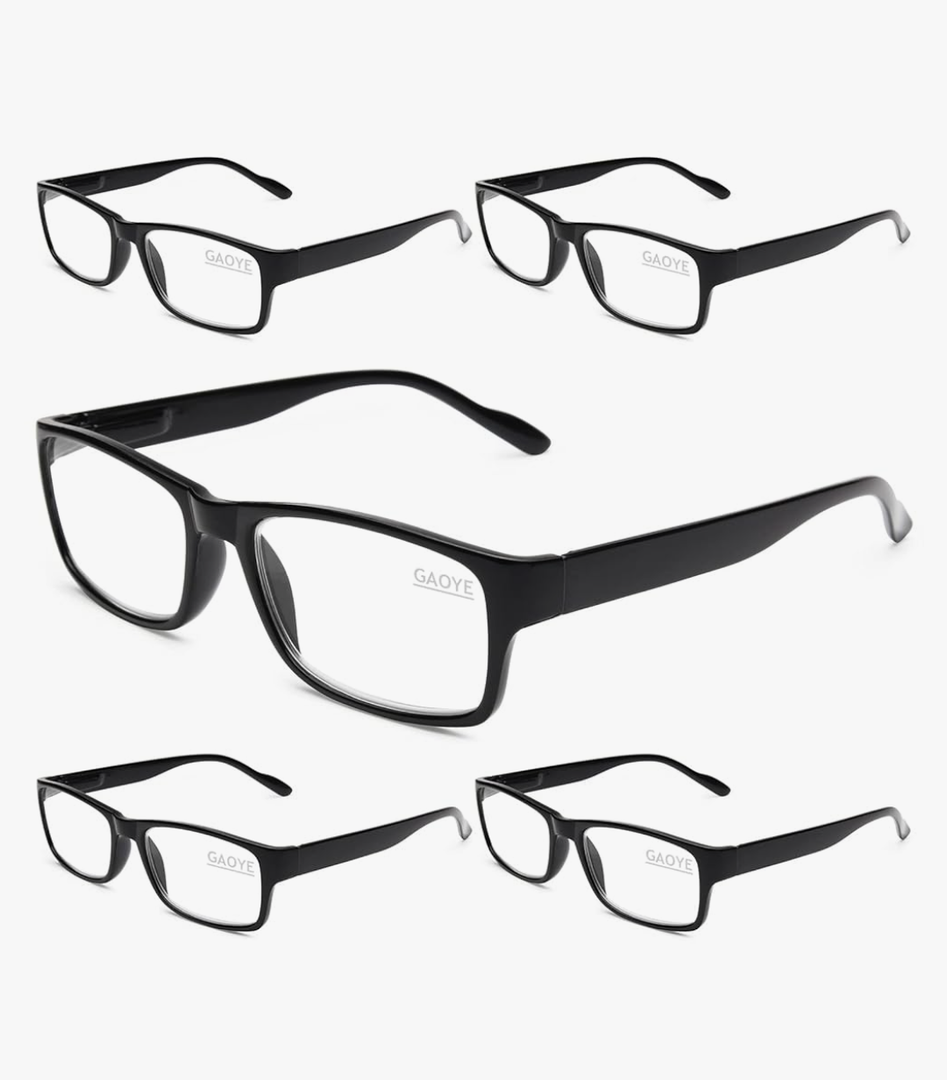 Gaoye Professional Reading Glasses for All Day - Computer Readers with Blue Light Protection - Value Pack, 1.25
