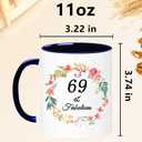 WOSIWULA 69th Birthday Mug, Turning 69 Year Old Gift, 1957 Vintage Coffee Cup, 69th Birthday Gift Idea for Her Women Mom Wife Aunt Sister Grandma Friends, Gift Box Packaging, 11oz