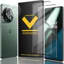 2+2 Pack For OnePlus 11 Screen Protector, Tempered Glass + Camera Lens Protector, 9H Hardness, Support Fingerprint Sensor, Bubble Free, HD Film, For Oneplus 11 5g