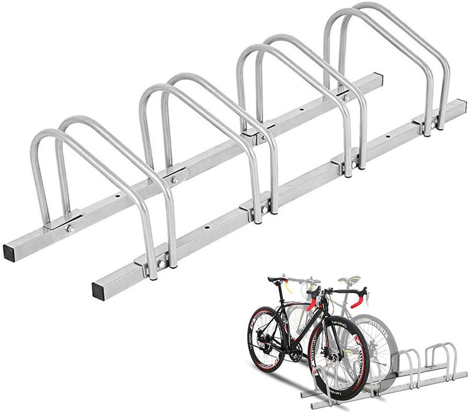 LLY Houseware 4 Bicycle Floor Parking Adjustable Storage Stand Bike Rack Parking Garage