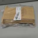 Eupako 3.54x2.36x6.7 Bakery Bags with Window 50 PCS Brown Tin Tie Tab Lock Bags Kraft Paper Bags for Cookies, Coffee, Included 50 PCS Handmade Stickers